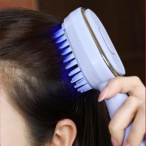 ThreeH Electrical Hair Treatment Brush with Red Light - at-Home Salon Grade Scalp Massager for Deep Nourishment White thumbnail 3