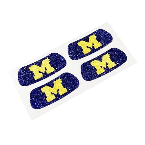 Michigan Wolverines NCAA Glitter Eye Black Strips, Perfect for Game Day and Tailgate (2 Pairs) - Image 1
