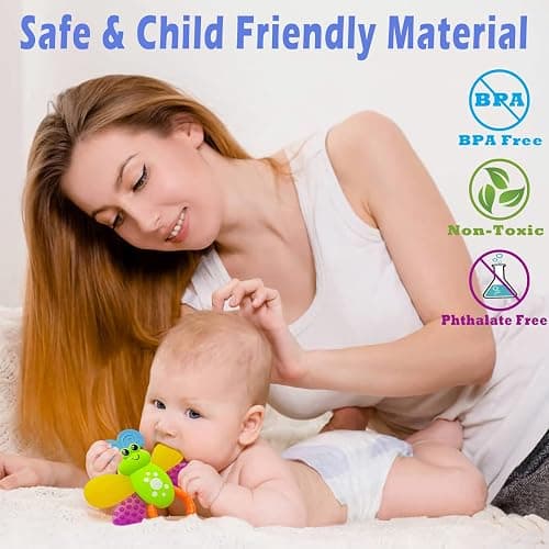 AIVIAI Baby Toys 0-6 Months Infant Toys 0-3 Months Infant Rattles Baby Rattle Teether Toy Set with Storage Box Musical rattles for Newborn Boy Girl Gifts Set with Baby's First Rattle Teether (11pcs) thumbnail 4
