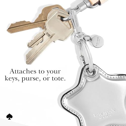 kate spade new york AirTag Charm Keychain - Star-Shaped AirTag Holder with Luxe Ring Clip for Bags, Luggage, Keys, and More thumbnail 3