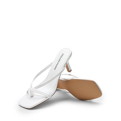 DREAM PAIRS Heels for Women Flip Flops Kitten Low Heels Open Square Toe Thong Heeled Sandals, Sexy Fashion Comfort Shoes for Party Casual Slides thumbnail 4