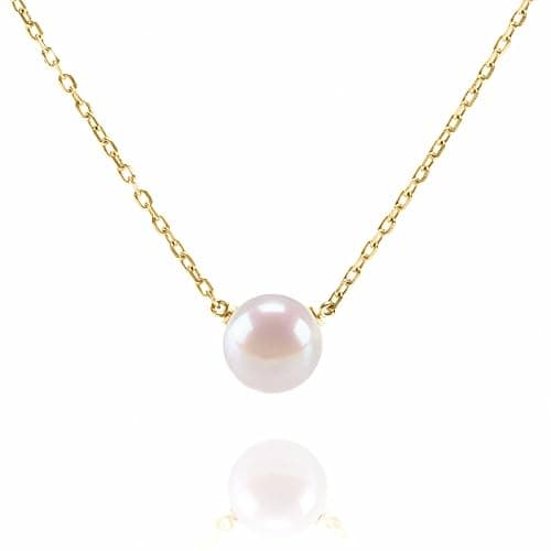 PAVOI Handpicked AAA+ Freshwater Cultured Single Pearl Necklace Pendant | Gold Necklaces for Women - Image 1