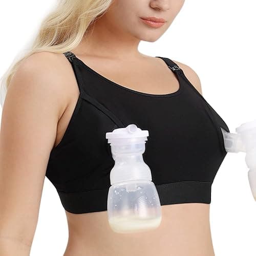 Momcozy Hands Free Pumping Bra, Adjustable Breast-Pumps Holding and Nursing Bra, Pumping & Nursing Bra in One - Image 1