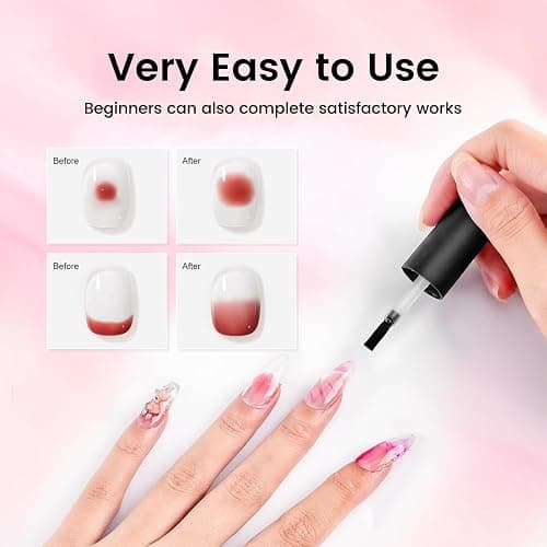 JODSONE Blooming Clear Gel Nail Polish, 15ml for Spreading & Watercolor Effects, Floral Nail Art Design, U V & LED Cure, Light Up Your Nail Life thumbnail 5