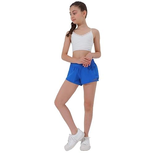 Aurefin Girls Athletic Shorts, Lightweight Running Shorts for Teen Girls Kids Sports Active Short with Zip Pocket and Elastic thumbnail 6