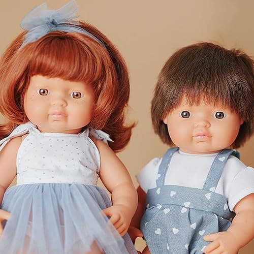 Miniland Baby Doll Brunette Boy 38cm. Made in Spain with vanilla scent. Anatomically correct. My Friends & Me collection thumbnail 5