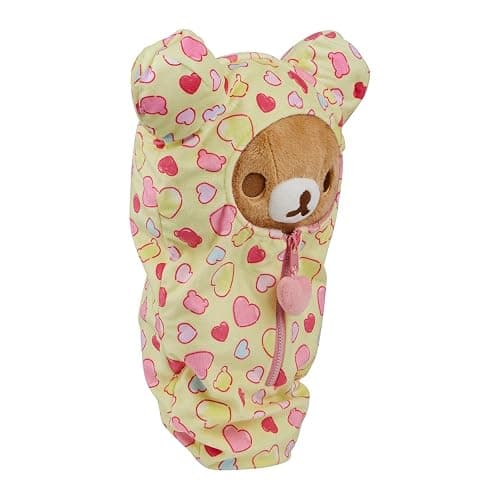 San-X Original Rilakkuma Hearts Sleeping Bag Plush - 15" Rilakkuma thumbnail 4