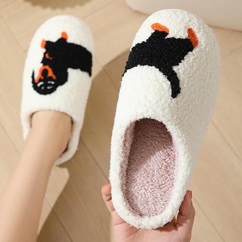 V OPXIN Cartoon Slippers for Womens Mens Cute Cozy Plush Warm Slip-on House Shoes for Indoor and Outdoor Meet Me at Midnight Strawberry Mushroom Evil Eyes Love Heart Slippers | Cozy, Warm, Plush, Slip-on, Cute, Cartoon Slippers, for Indoor and Outdoor, Love Heart, Strawberry, Mushroom thumbnail 8