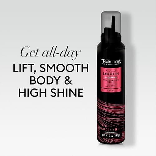 TRESemmé Keratin Smooth Blowout Hair Styling Bundle – Mousse + Finishing, Protecting Heat & Shine Sprays, Frizz Control thumbnail 6