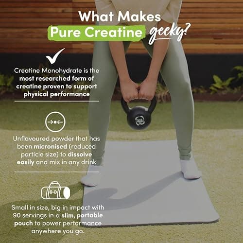 Pure Creatine Monohydrate Powder - 315g (90 Servings) - Easy Dissolve Creatine Powder, Unflavoured & Micronised (Not Creatine Gummies or Creatine Tablets), Vegan Creatine for Women and Men thumbnail 5