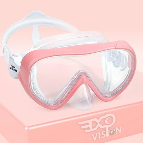 Kids Snorkel Swim Mask, Child Diving Mask Anti-Fog Swim Goggles with Nose Cover for Snorkeling Diving Swimming - Image 1