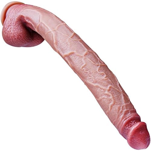 42cm Extra Long Dildo, Realistic Giant Anal Dildo, Soft Dual-Density Silicone Dildo, Huge Dildo, Powerful Suction Cup, XXL Large Dildo, Thick G-Spot Dildo Sex Toy, Suitable for Women/Men/Couples - Image 1
