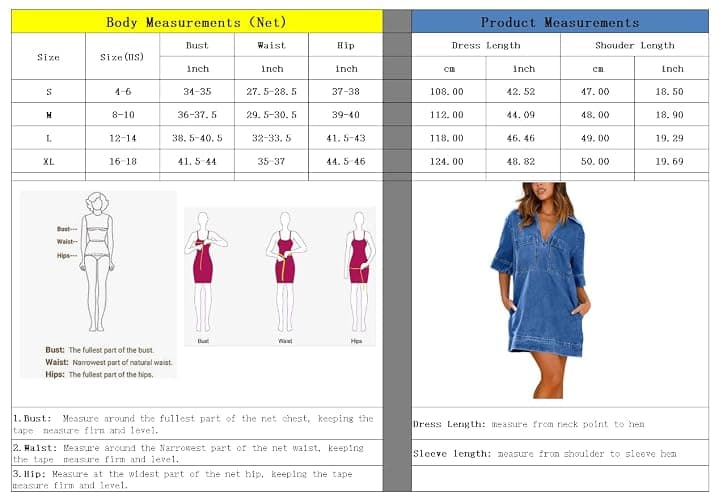 chouyatou Women's Summer Loose Fit V-Neck Sexy Mini Denim Dress Cute Jean Tunic Dress with Pockets thumbnail 7