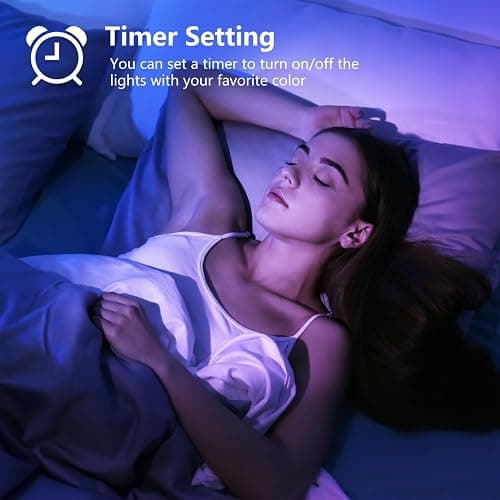 Mexllex LED Strip Lights 30M, Music Sync Color Changing RGB LED Strip with Remote, Sensitive Built-in Mic, App Controlled LED Lights, RGB LED Light Strip(APP+Remote+Mic) thumbnail 6