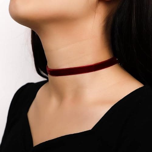 MILAKOO Velvet Choker Necklace Set For Women Gothic Tattoo Lace Black Chokers thumbnail 5