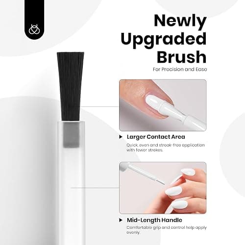 Beetles White Gel Polish - Hema-Free French Gel Nail Polish High Gloss Colors Soak Off Pure White Rhythm Nail Polish Nail Art Manicure Salon White Color Bottle | Soak Off Pure White Rhythm Nail Polish Nail Art Manicure Salon White Color Bottle thumbnail 7