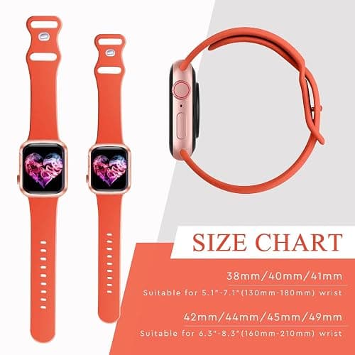 15Pack Watch Bands Compatible for Apple Watch Band 38mm 40mm 41mm 42mm 44mm 45mm 46mm 49mm Women Men, Soft Silicone Sport Band Strap for iWatch Bands Series Ultra 11 10 9 8 7 6 5 4 3 2 1 SE thumbnail 4