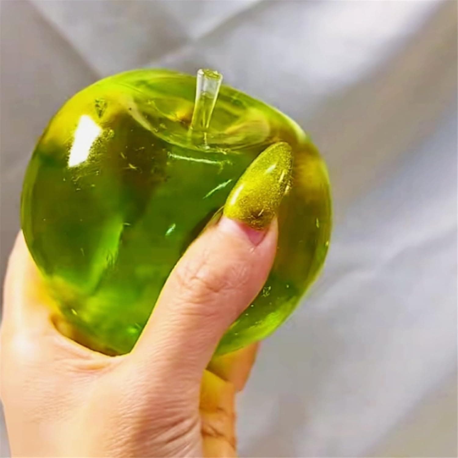 Green Apple Squishy, Squishy Apple, Sticky Fruit Squishies with Transparent Realistic Color (Green*1) thumbnail 6