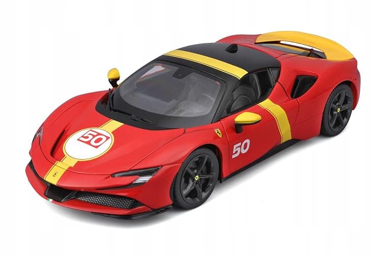 Ferrari SF90 Stradale Assetto Fiorano 1:18 Die‑Cast Model – Signature Series, Opening Doors/Bonnet, Rubber Tires, Steering – Rare Collectible - Image 1
