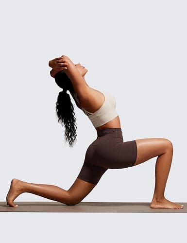 CRZ YOGA Women's Naked Feeling Biker Shorts - 6 Inches High Waist Yoga Workout Running Gym Spandex thumbnail 3