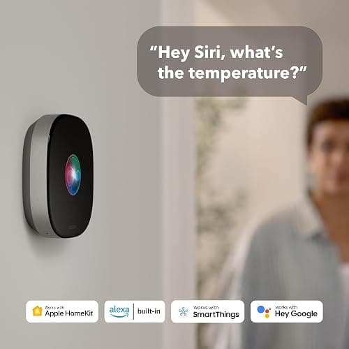 ecobee Smart Thermostat Premium with Smart Sensor and Air Quality Monitor - Programmable Wifi Thermostat - Works with Siri, Alexa, Google Assistant, Black thumbnail 17