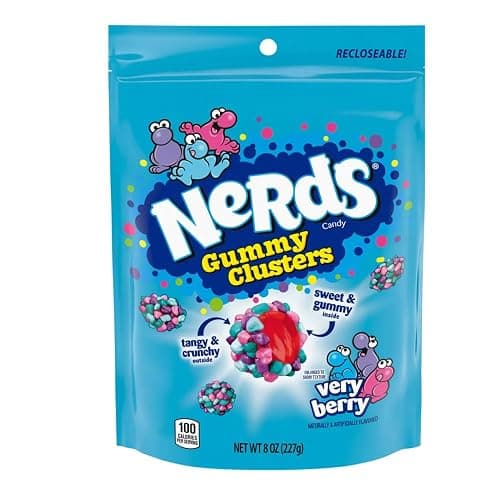 Nerds Gummy Clusters Candy, Very Berry, Resealable 8 Ounce Bag (Pack of 2) thumbnail 4