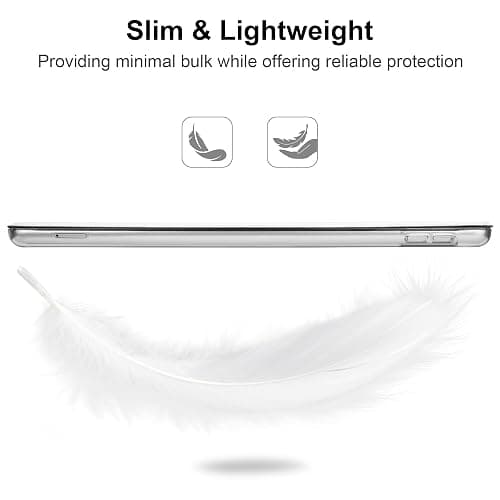 DONGKE Compatible with iPad 10.2 Inch Case 2021 2020 2019, Smart Lightweight Trifold Stand Hard Plastic Transparent Cover Support Auto Sleep/Wake for iPad 10.2" 9th/8th/7th Generation - Cherries thumbnail 7