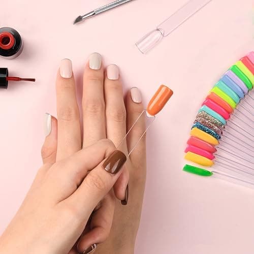 AZUREBEAUTY 150 Pcs Clear Nail Color Sticks, Fan Shape Nail Art Polish Display Tips, False Nail Sample Sticks, Nail Practice Color Display, Transparent Polish Board thumbnail 4
