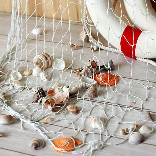 Natural Fishing Net Decor with Shells 79 Inch Beach Theme Decor for Party Home Bedroom Wall Hanging Fish Net Decorations thumbnail 6