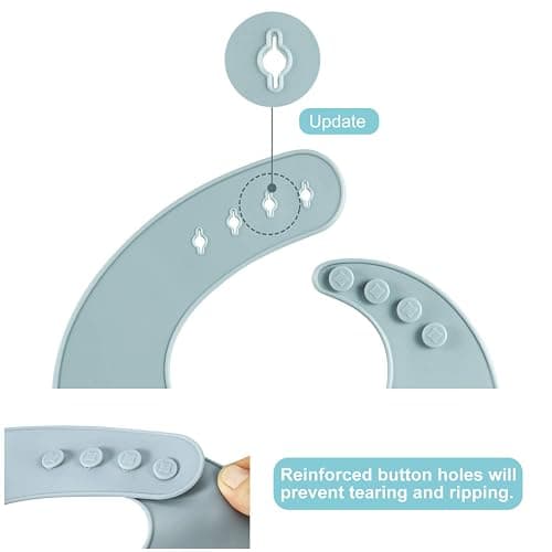 PandaEar Set of 3 Silicone Baby Bibs Waterproof, Soft, Unisex, 10-72 Months thumbnail 4