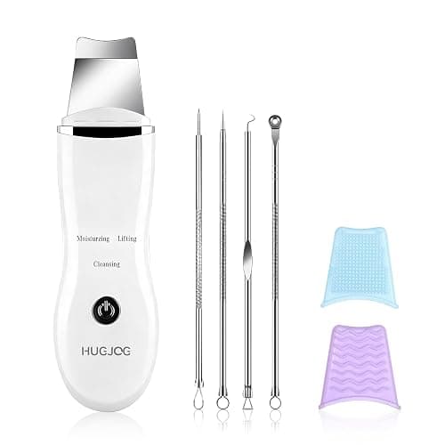 Face Blackhead Remover Tools, Deep Pore Cleaner Skin Scrubber Spatula Facial Scraper with USB Recharge, Silicone Brushes & Blackhead Needles Included - Image 1