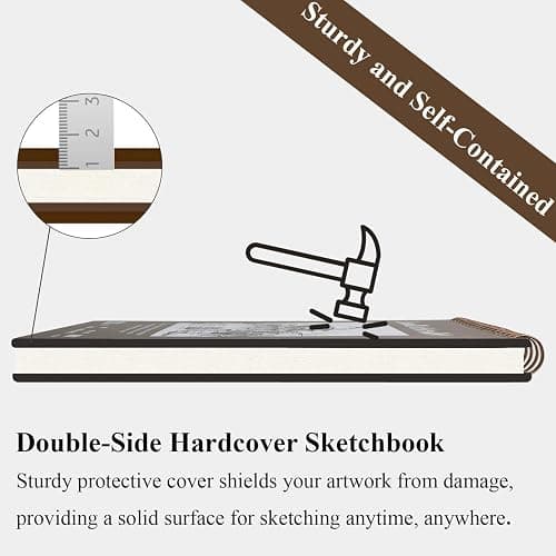 Fuxi 9" x 12" Sketch Book, Top Spiral Bound Sketch Pad, 100 Sheets 68lb/100gsm Acid-Free Drawing Paper, Art Sketchbook for Drawing Pad for Kids Artists & Beginners Professional Art Supplies for Adults thumbnail 2