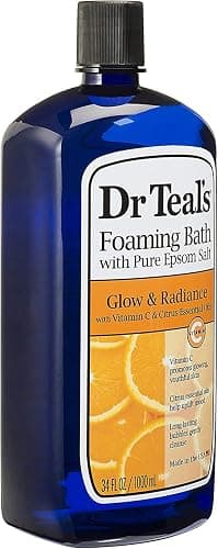 Dr Teal's Foaming Bath Combo Pack (68 fl oz Total), Moisturizing Shea Butter & Almond Oil, and Glow & Radiance with Vitamin C and Citrus Essential Oils thumbnail 4