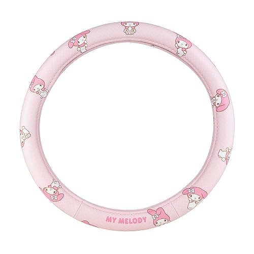 Sanrio My Melody Pastel Pink Steering Wheel Cover for Car, SUV, Truck | Universal Fit Cute Car Accessories & Gift for Women, Official Licensed Steering Wheel Protector, Fits 14.5"-15" Wheels thumbnail 9