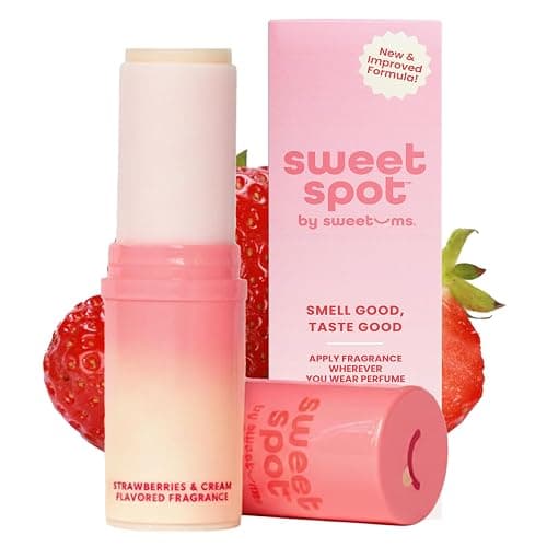 SweetSpot Flavored Solid Perfume Stick, Portable Travel Perfumes for Women, Long Lasting Fragrances, Non Sticky Formula, Natural Ingredients, Fragrance Stick (Strawberries & Cream) - Image 1