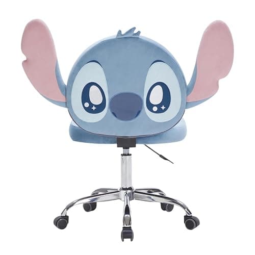 Impressions Vanity Stitch Swivel Vanity Chair with Wheels, Padded Comfy Polyurethane Foam, 360 Degree Spinning, Adjustable Seat Height, Comfortable Makeup Chair for Desk, Office and Home Decor - Image 1