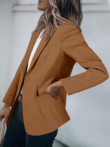 Cicy Bell Womens Casual Blazers Open Front Long Sleeve Work Office Suit Jackets Blazer thumbnail 3