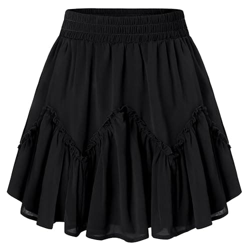 Scarlet Darkness Womens Mini Skirt Plus Size Skater Skirts Cute Pleated Short Renaissance Pirate Skirt with Pockets - Image 1