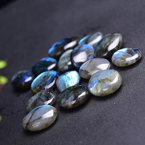 Labradorite Healing Crystal Stones, 1.25-2.0" Large Reiki Healing Gemstones Natural Tumbled Polished Stones for Energy Witchcraft Therapy Meditation thumbnail 3