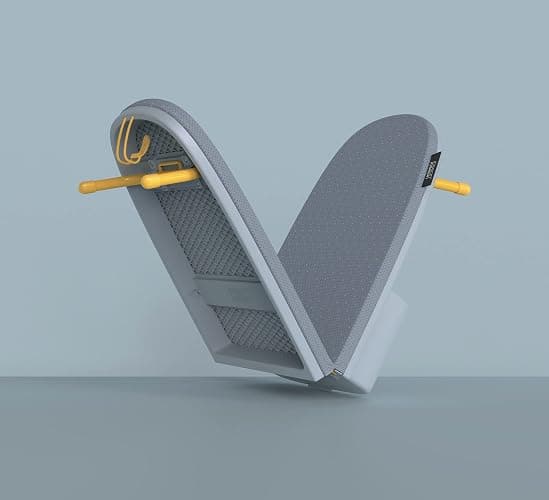 Joseph Joseph Pocket Folding Tabletop Ironing Board with Iron Holder and wall mount, Compact Space-Saving , Grey/Yellow thumbnail 9