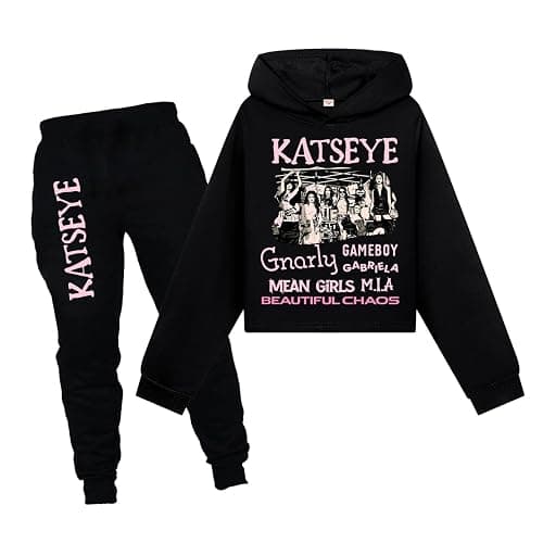 Minhuaha KATSEYE Girls Hoodie+Pants Set Kids Shirt 2PCS Long Sleeve Outfit - Image 1