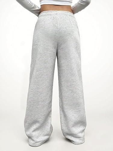 Ltvoo Girls Straight Wide Leg Track Pants Elastic Waist Casual Baggy Athletic Pants Loose Jogger Sweatpants for 8-12 Years thumbnail 4