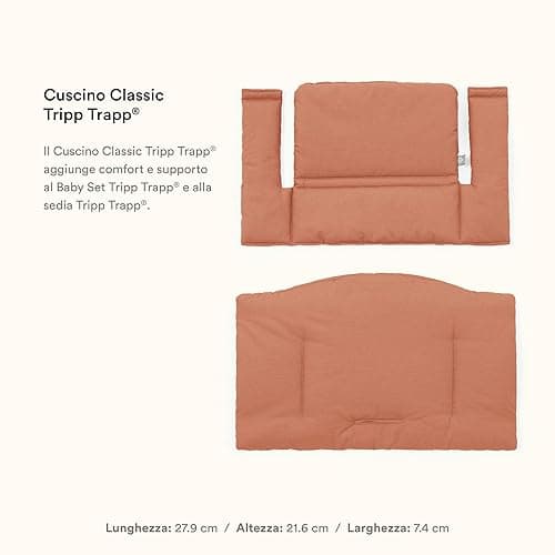 Tripp Trapp Cuscino Classic, Terracotta - Da aggiungere alla sedia o al seggiolone Tripp Trapp per Supporto e Comfort - Lavabile in lavatrice - Per tutte le Sedie Tripp Trapp - Terracotta thumbnail 4