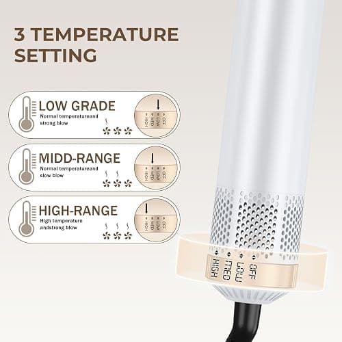 5 in 1 Blow Dryer Brush, Upgrade Hair Dryer Brush Air Curler Air Curling Wrap Styler, Detachable Hot Air Brush Negative Ion Curling Brush Iron, Hair Styling Tools for Drying Curling Straightening thumbnail 3