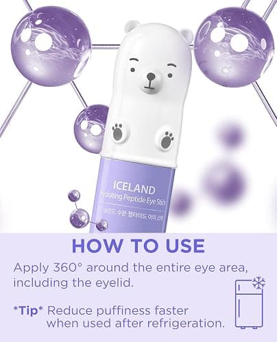 THESAEM Iceland Hydrating Peptide Eye Stick 0.24oz - Elasticity, Cooling, Moisturizing Eye Balm for Loose Skin – Under Eye Treatment - Balm to Smooth Skin Texture - Daisy Flower Scent thumbnail 6