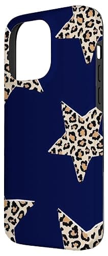 Navy Blue Leopard Star Cheetah Print Y2K Star Case for iPhone 14 Pro Max thumbnail 2