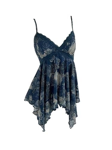 Verdusa women's blue babydoll lace top - Image 1