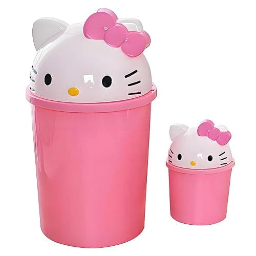 NBHUZEHUA 2.6 Gallon Unicorn Cute Kids Room Trash Can Bedroom Girls Dorm Bathroom Nursery Home Office Small Waste Basket Garbage Cans Trash Bin Dustbin - Image 1