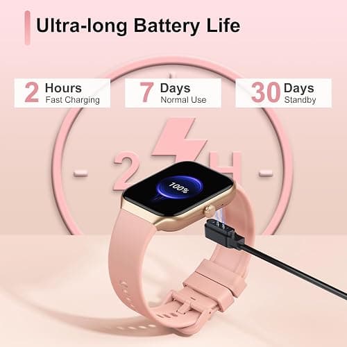 Smart Watch for Women Answer/Make Calls, 1.96" Fitness Watch with Heart Rate Monitor Sleep Monitor, 113 Sport Activity Tracker with Step Counter, IP68 Waterproof, Smartwatch for Android/iOS, Rose Gold thumbnail 6