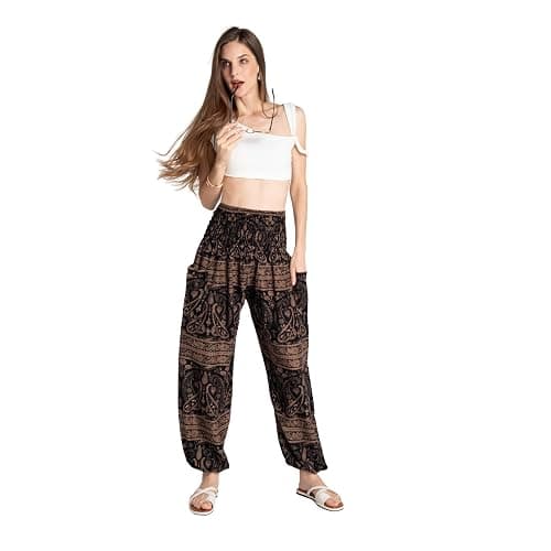 Tranquil Threads High-Waisted Boho Harem Yoga Pants for Women thumbnail 4